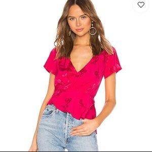 Lover + Friends hot pink top